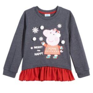 Peppa Pig Toddler Girls Contrast Hem Top-2T